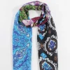 Abstract Paisley Scarf In Blue