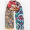 Abstract Paisley Scarf In Orange