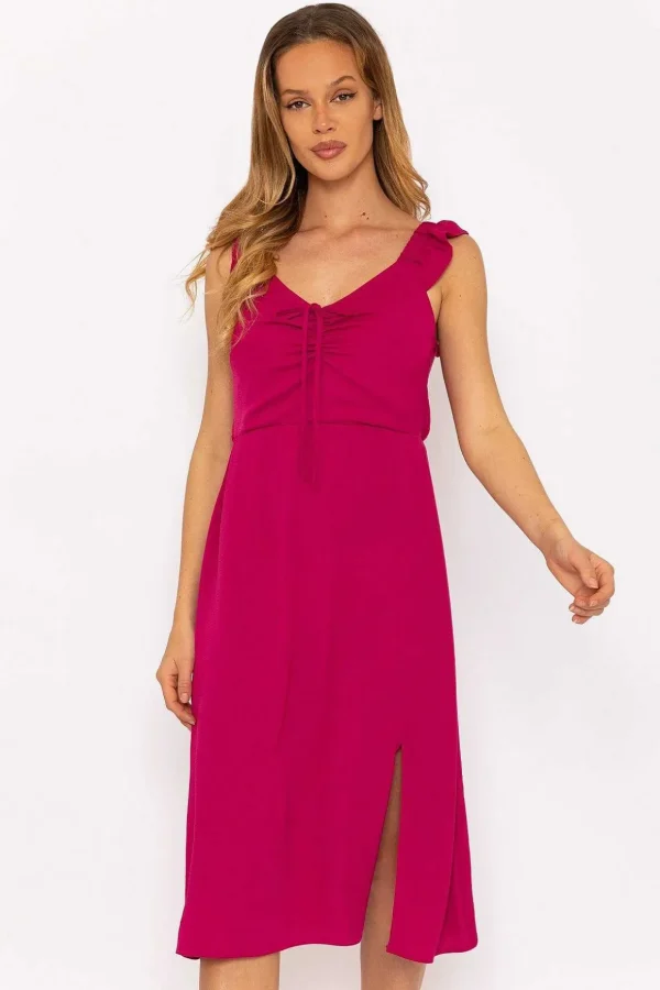 Adeline Pink Midi Dress