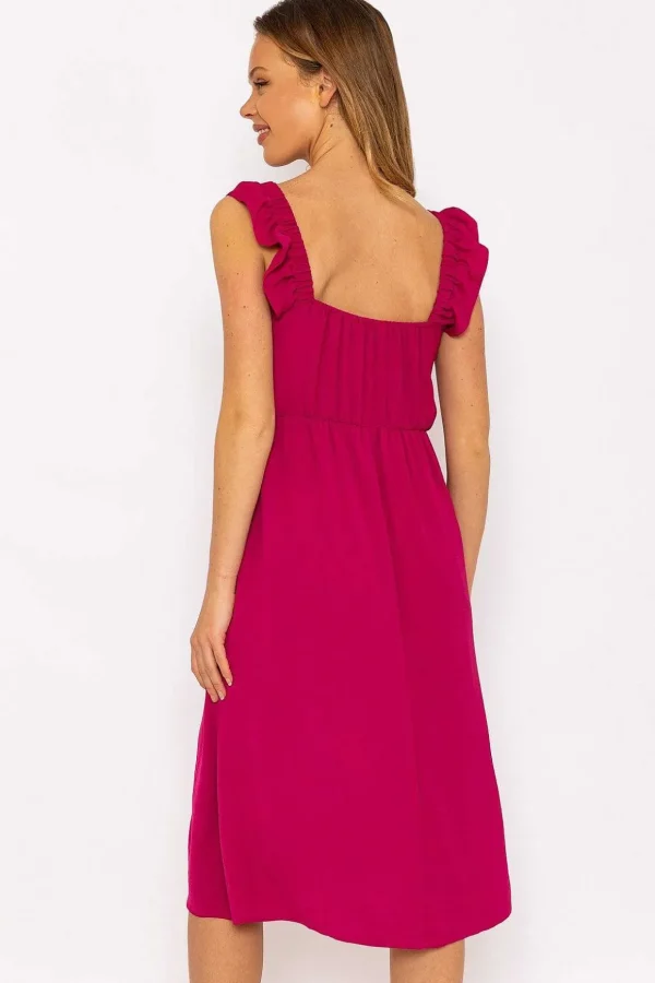 Adeline Pink Midi Dress