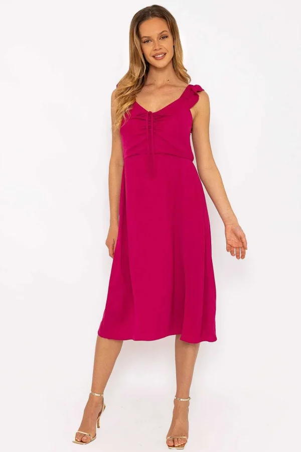 Adeline Pink Midi Dress