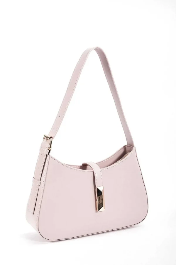 Adjustable Strap Shoulder Bag In Pink