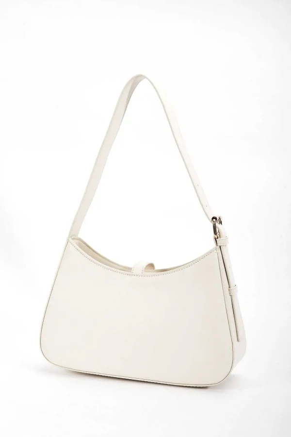 Adjustable Strap Shoulder Bag In Cream