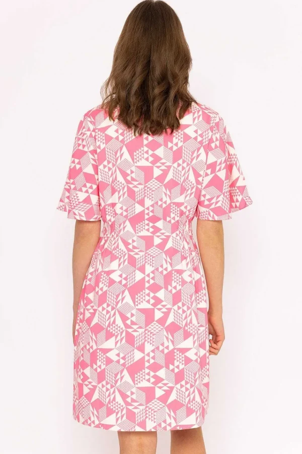 Ailbhe Knee Length Dress In Pink Print