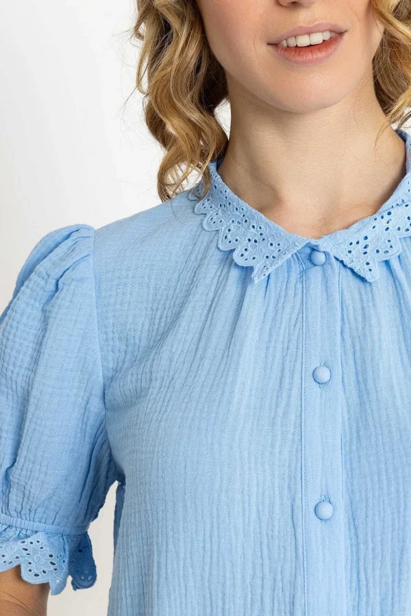 Air Flow Blouse In Blue