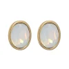Alora White Opal Stud Earrings