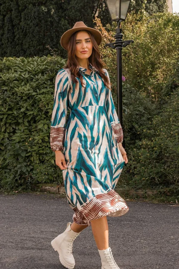 Amanda Midi Dress In Teal