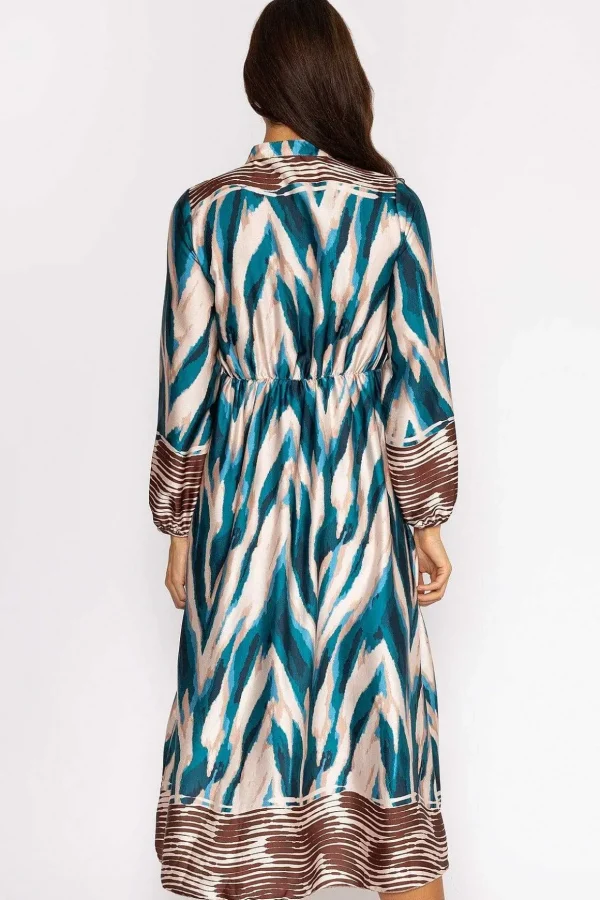 Amanda Midi Dress In Teal