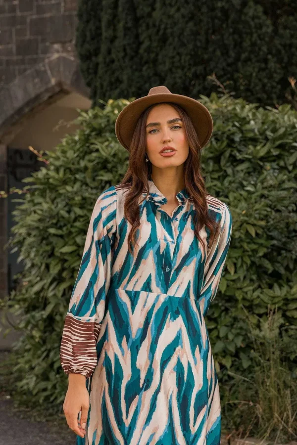 Amanda Midi Dress In Teal