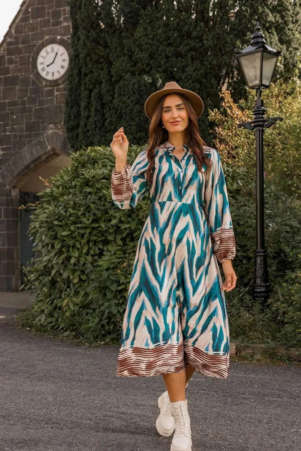 Amanda Midi Dress In Teal