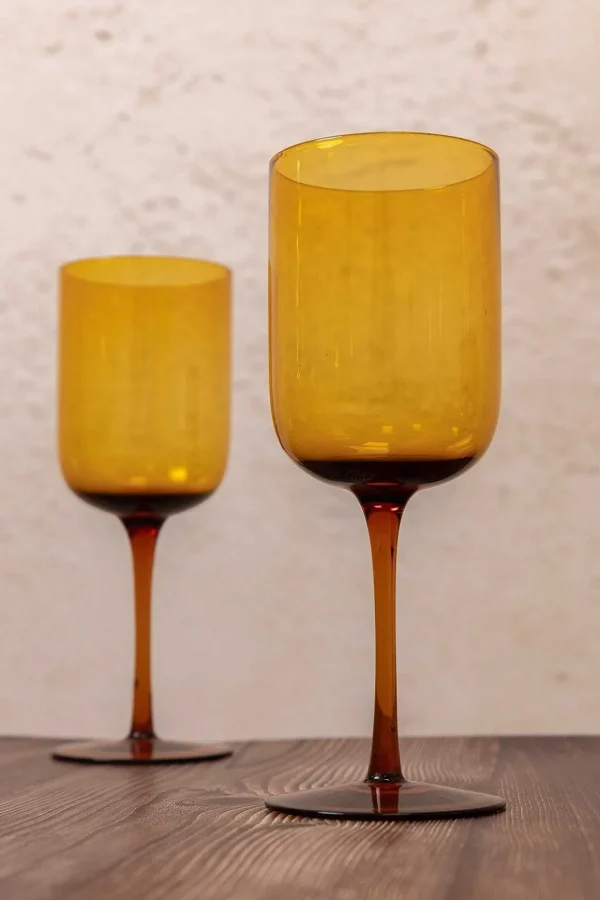 Amber Wine Glass Set Of 2