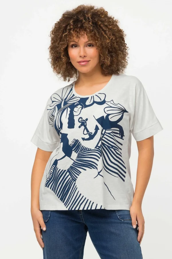 Anchor Print Top In Off White