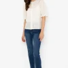 Anglaise Short Sleeve Blouse In Ivory