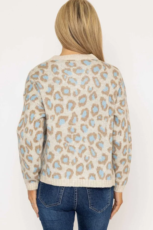Animal Knit In Multi Print
