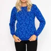 Animal Print Jumper In Blue