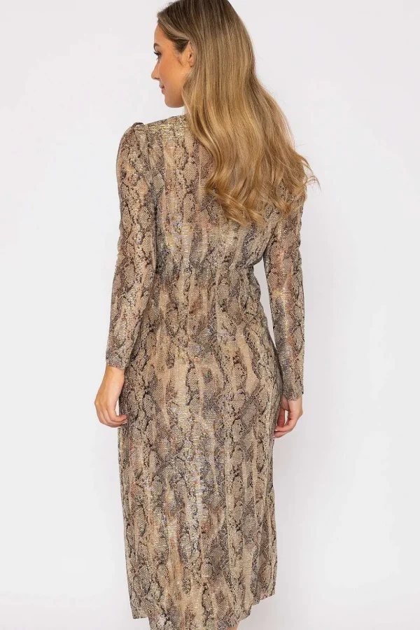 Animal Print Twist Front Dress