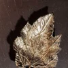 Antique Brass Leaf Platter