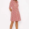 Aoife Red Print Dress