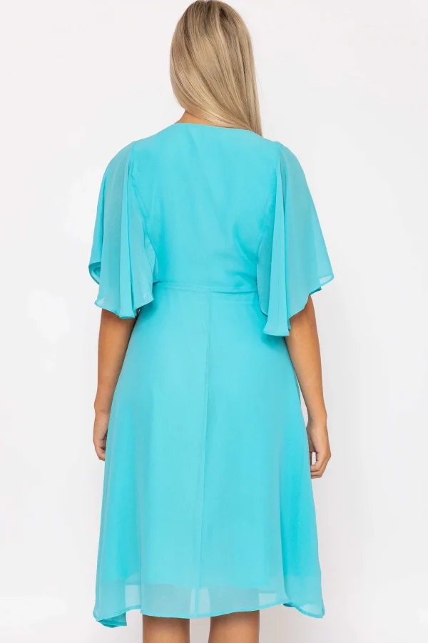 Aqua Angel Sleeve Dress