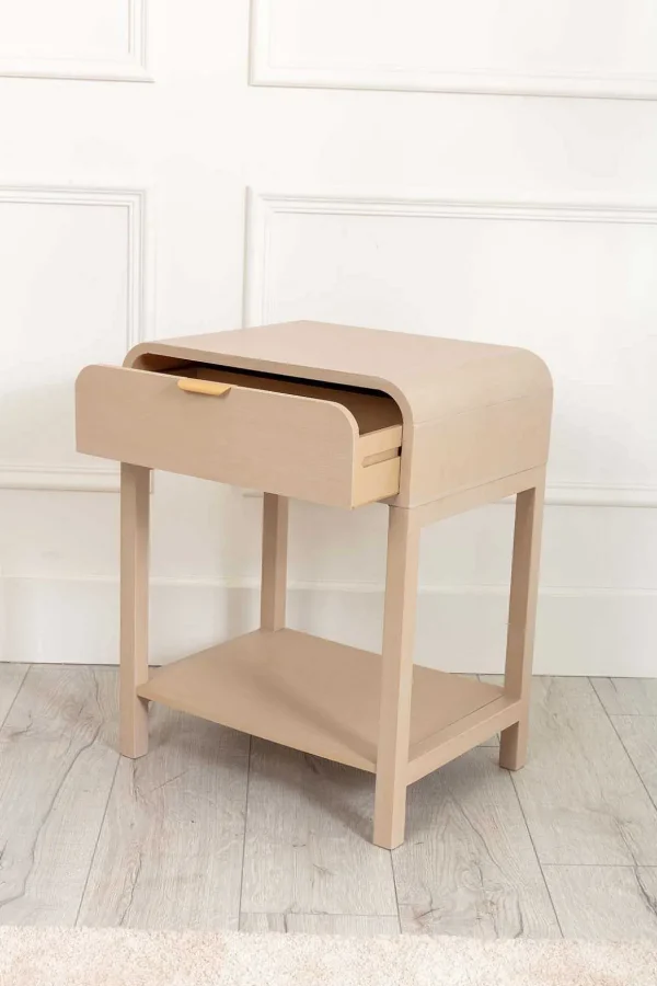 Arlo White Wood Side Table