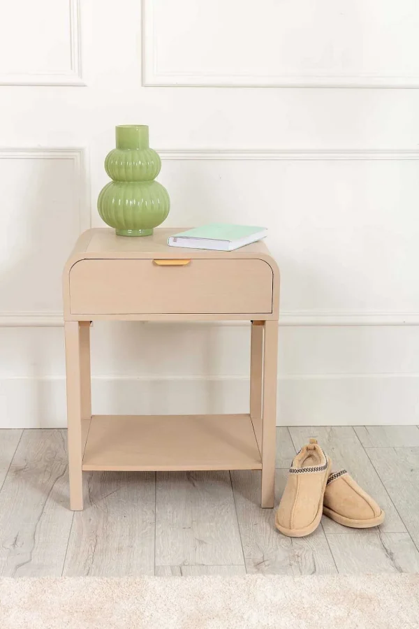 Arlo White Wood Side Table