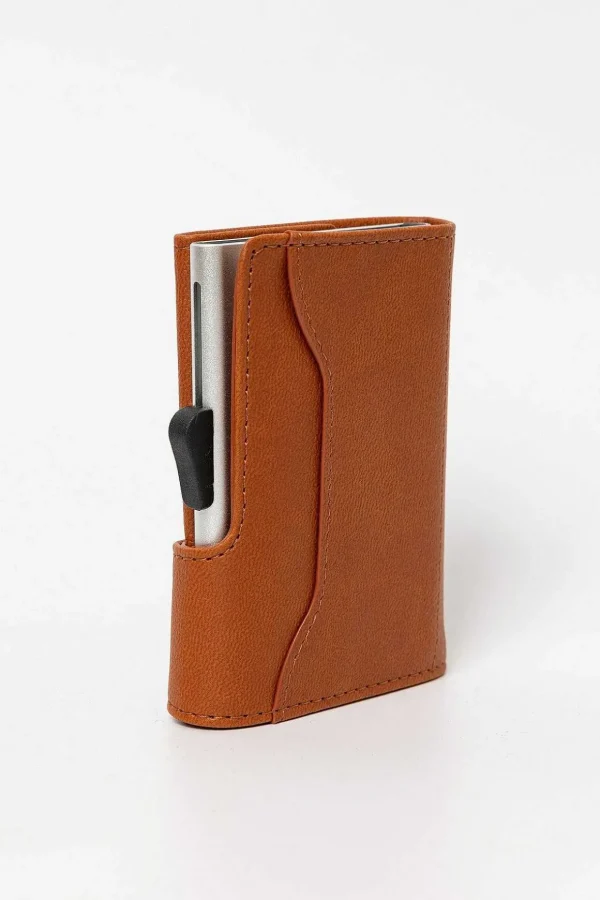 Bank Cards Protector Wallet In Light Brown