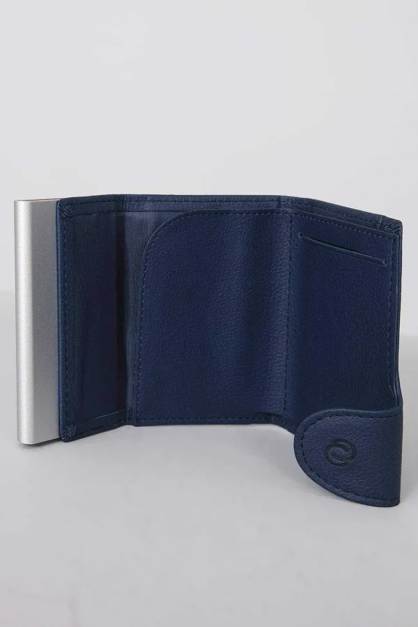 Bank Cards Protector Wallet In Navy Blue