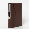 Bank Cards Protector Wallet In Dark Brown