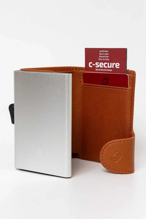 Bank Cards Protector Wallet In Light Brown