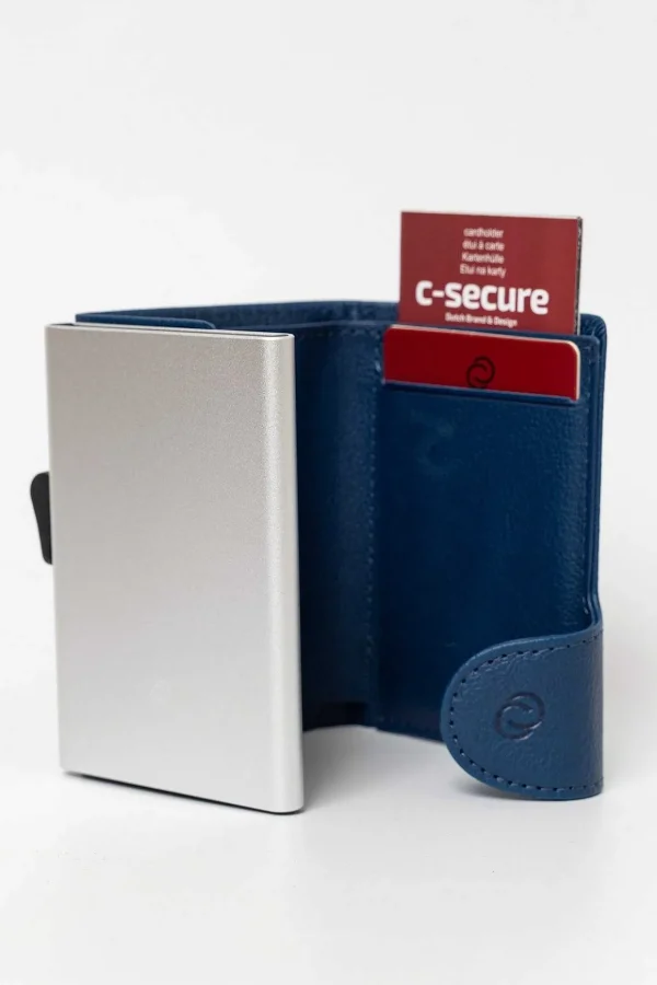 Bank Cards Protector Wallet In Navy Blue