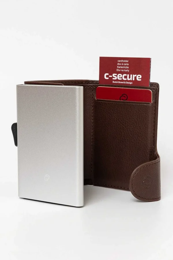 Bank Cards Protector Wallet In Dark Brown