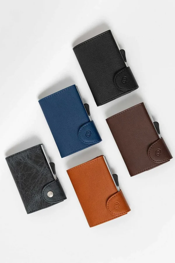 Bank Cards Protector Wallet In Dark Brown