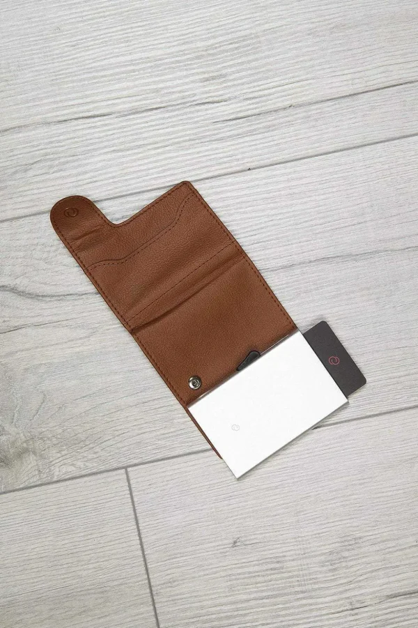 Bank Cards Protector Wallet In Light Brown
