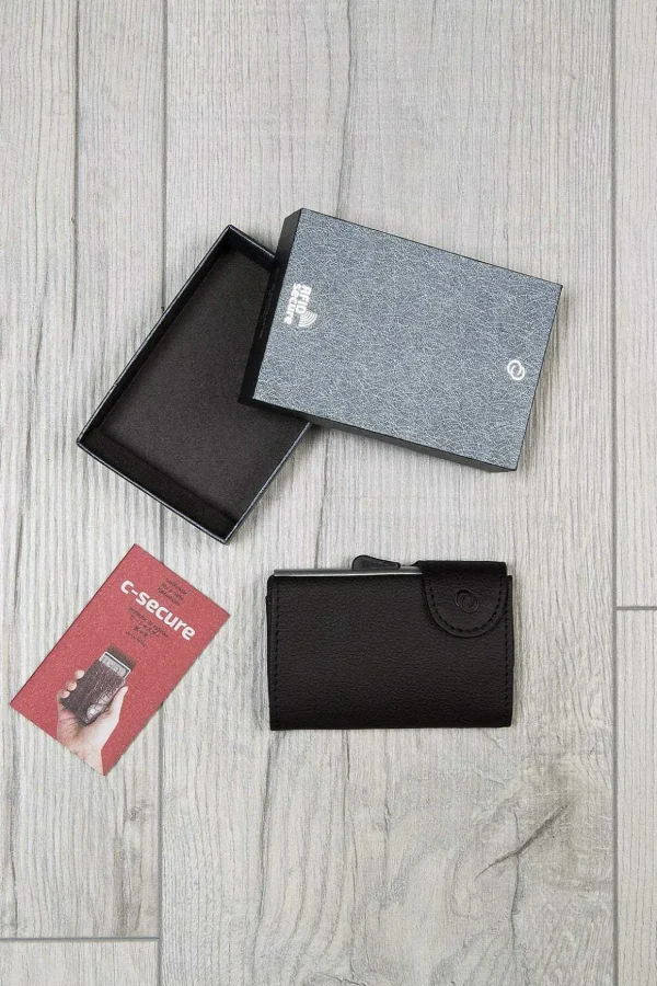 Bank Cards Protector Wallet In Black