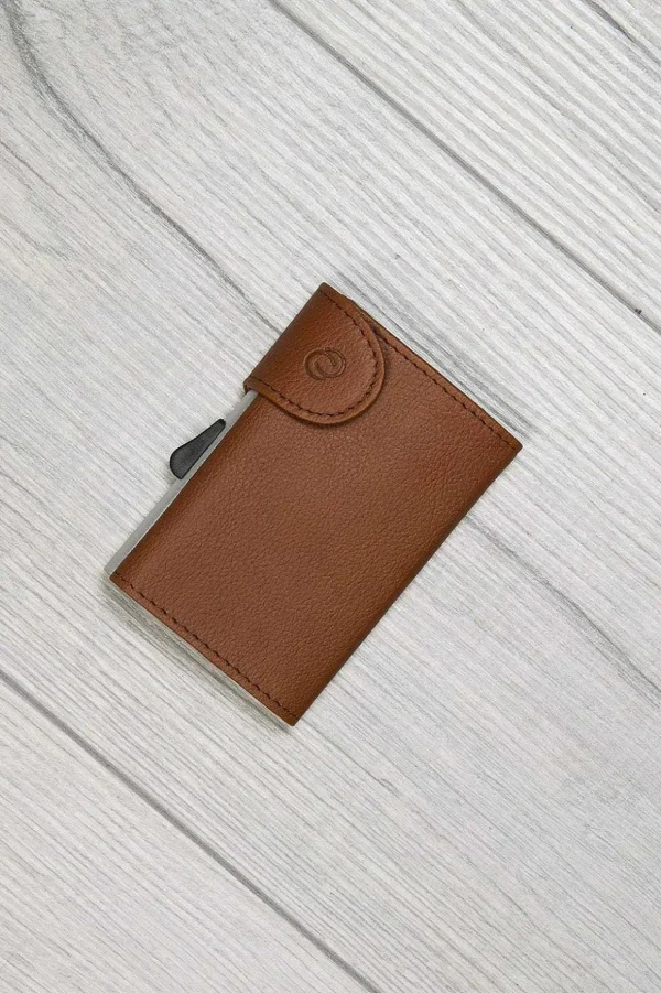 Bank Cards Protector Wallet In Light Brown