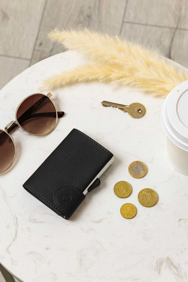 Bank Cards Protector Wallet In Black