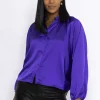 Batwing Blouse In Purple