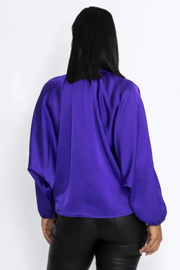 Batwing Blouse In Purple