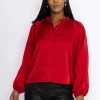 Batwing Blouse In Red