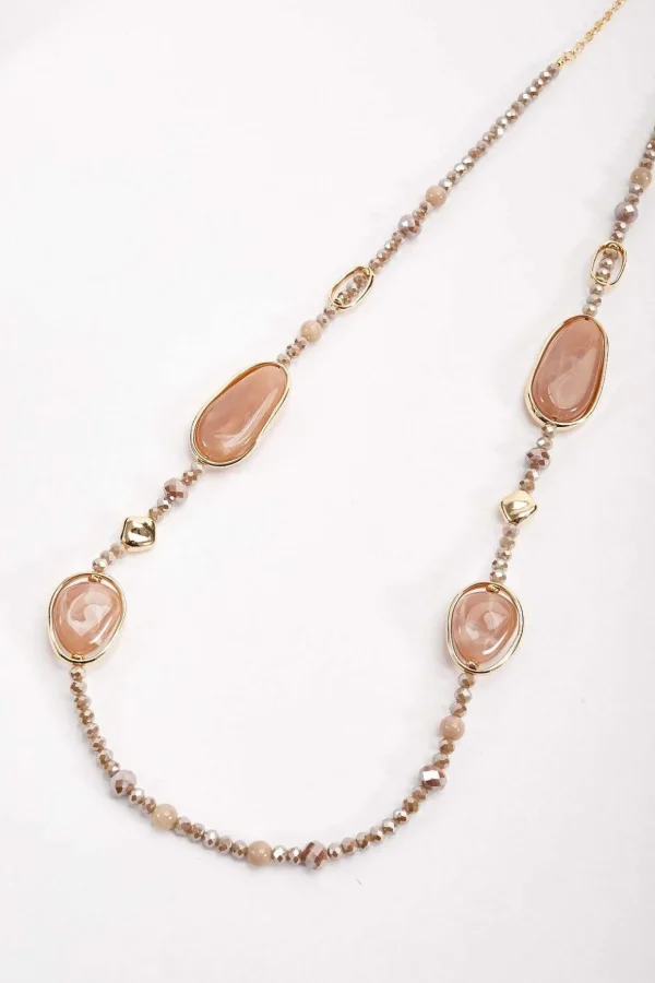 Beaded Stone Necklace