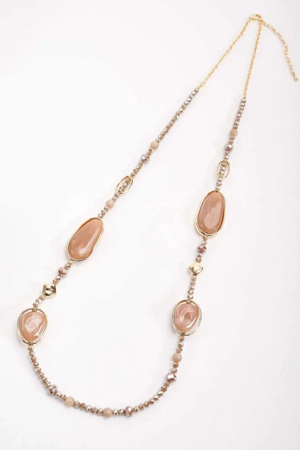 Beaded Stone Necklace