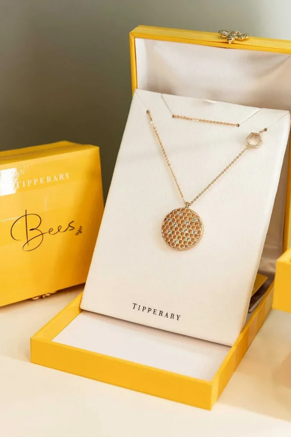 Bee And Circle Pendant Necklace
