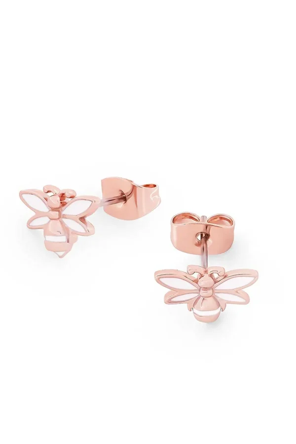 Bee Studs In Rose Gold
