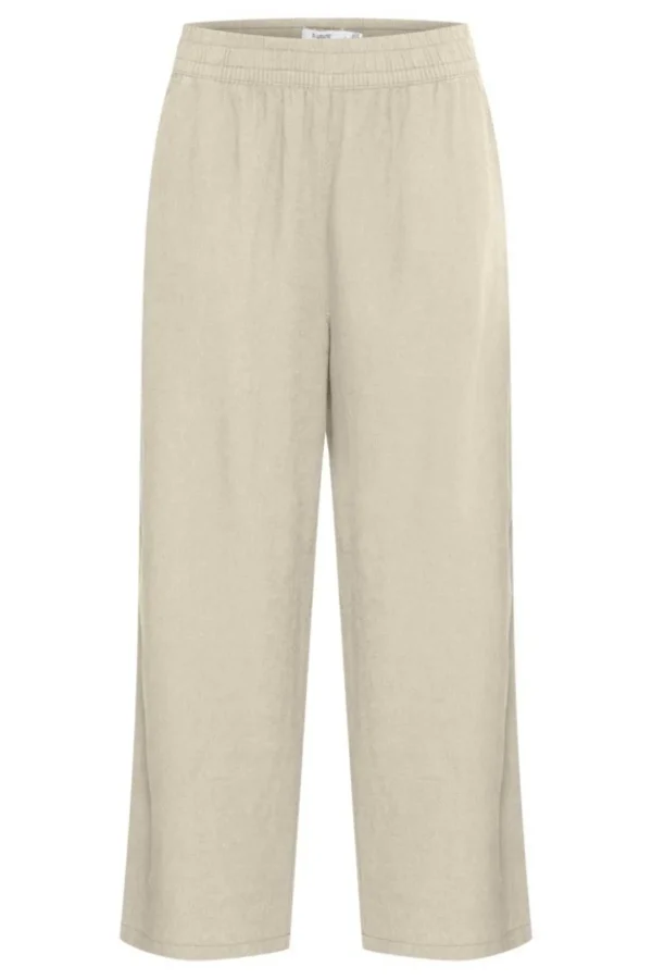 Beige Cropped Pants