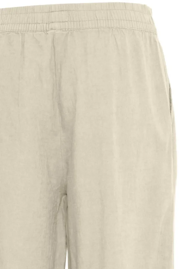Beige Cropped Pants