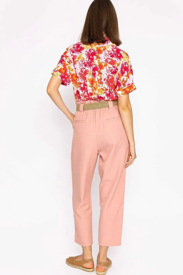Belted Pants In Pink
