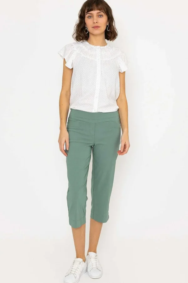 Bengaline Crop Pant In Khaki