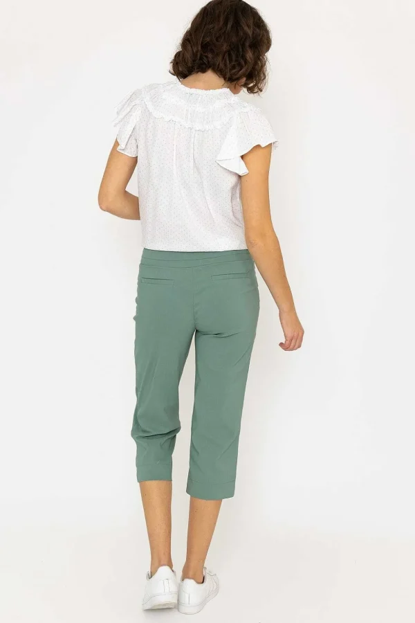 Bengaline Crop Pant In Khaki