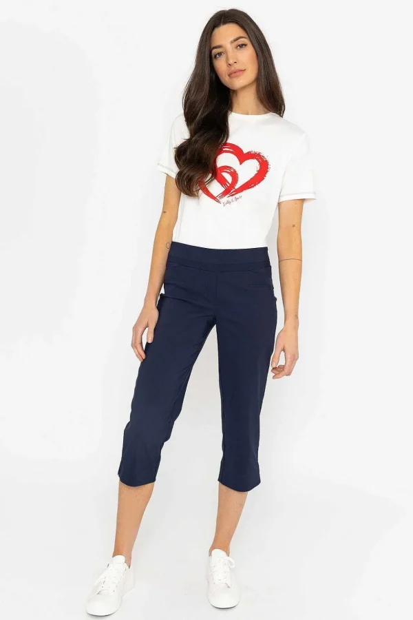 Bengaline Crop Pant In Navy