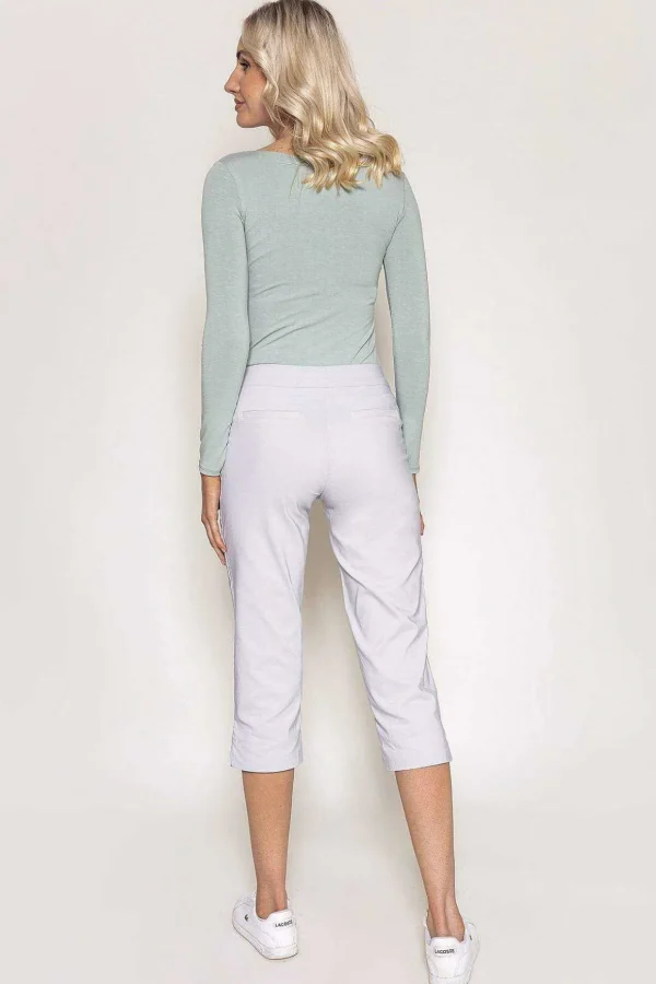 Bengaline Crop Pants In Grey